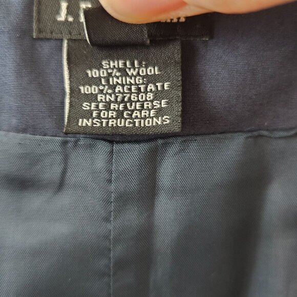 J. Peterman Midi Skirt 12 Wool Lined Pleated Tree Print Gray Red Preppy Fairy - Picture 7 of 12